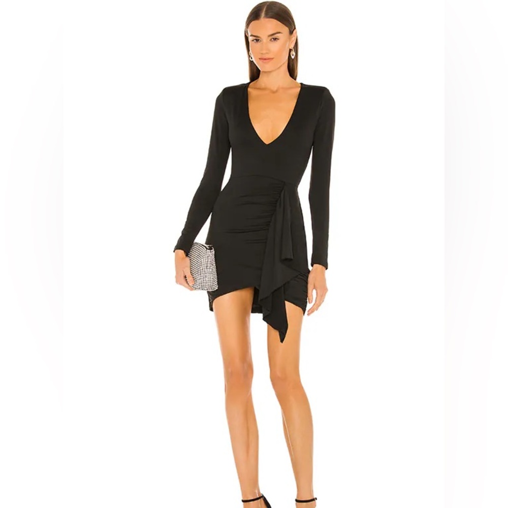 Superdown Deep V Mini Dress Little Black Dress LBD Martyna NWT Size XXS